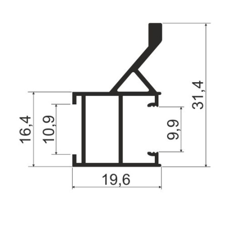 Профиль вертикальный MS145 Черный браш (A25)